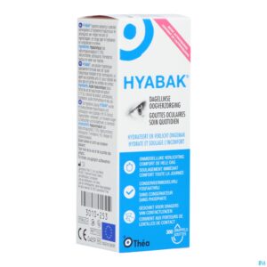 Packshot Hyabak 0,15% Oogdruppels Hyaluron 10ml