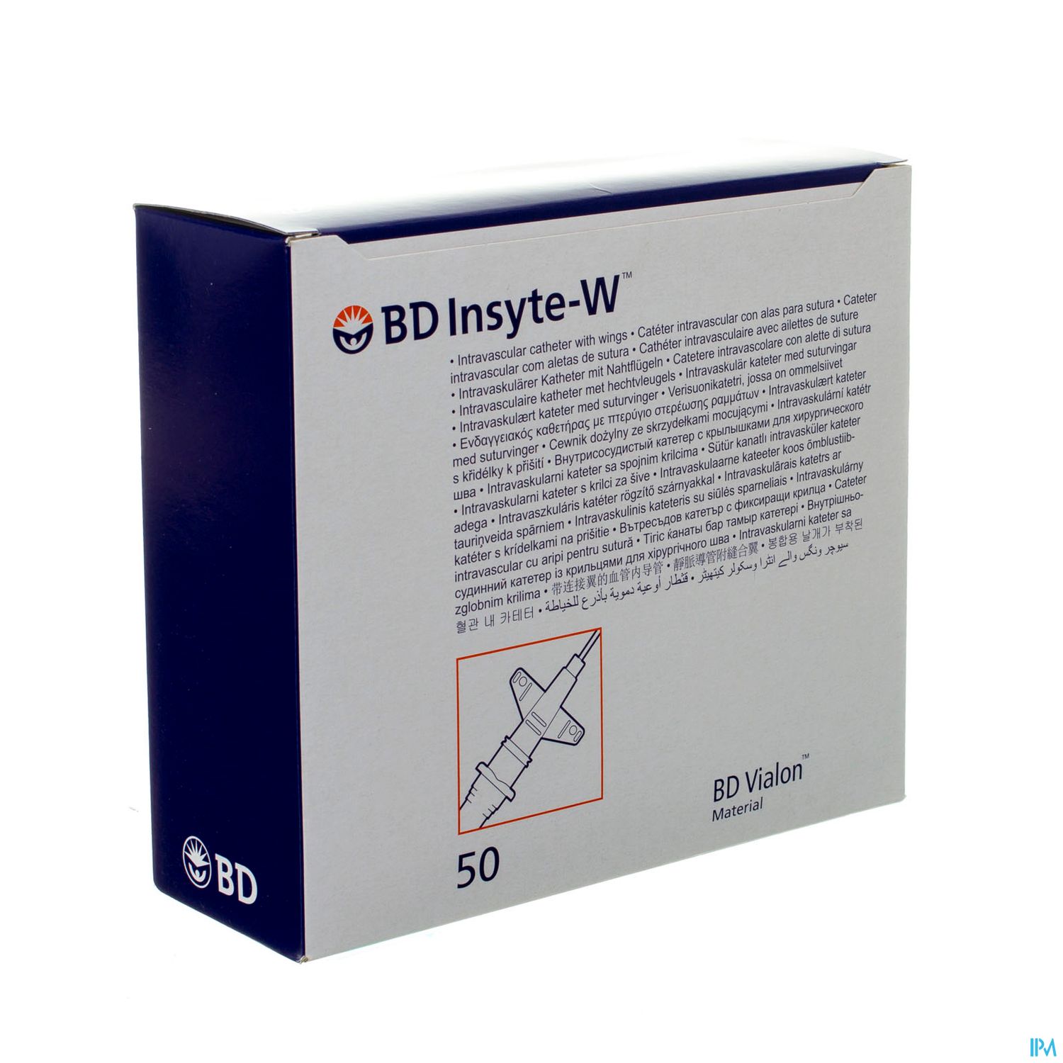 Packshot Bd Insyte-w Cath.iv 24g 3/4 0,7x19mm Geel50 381312