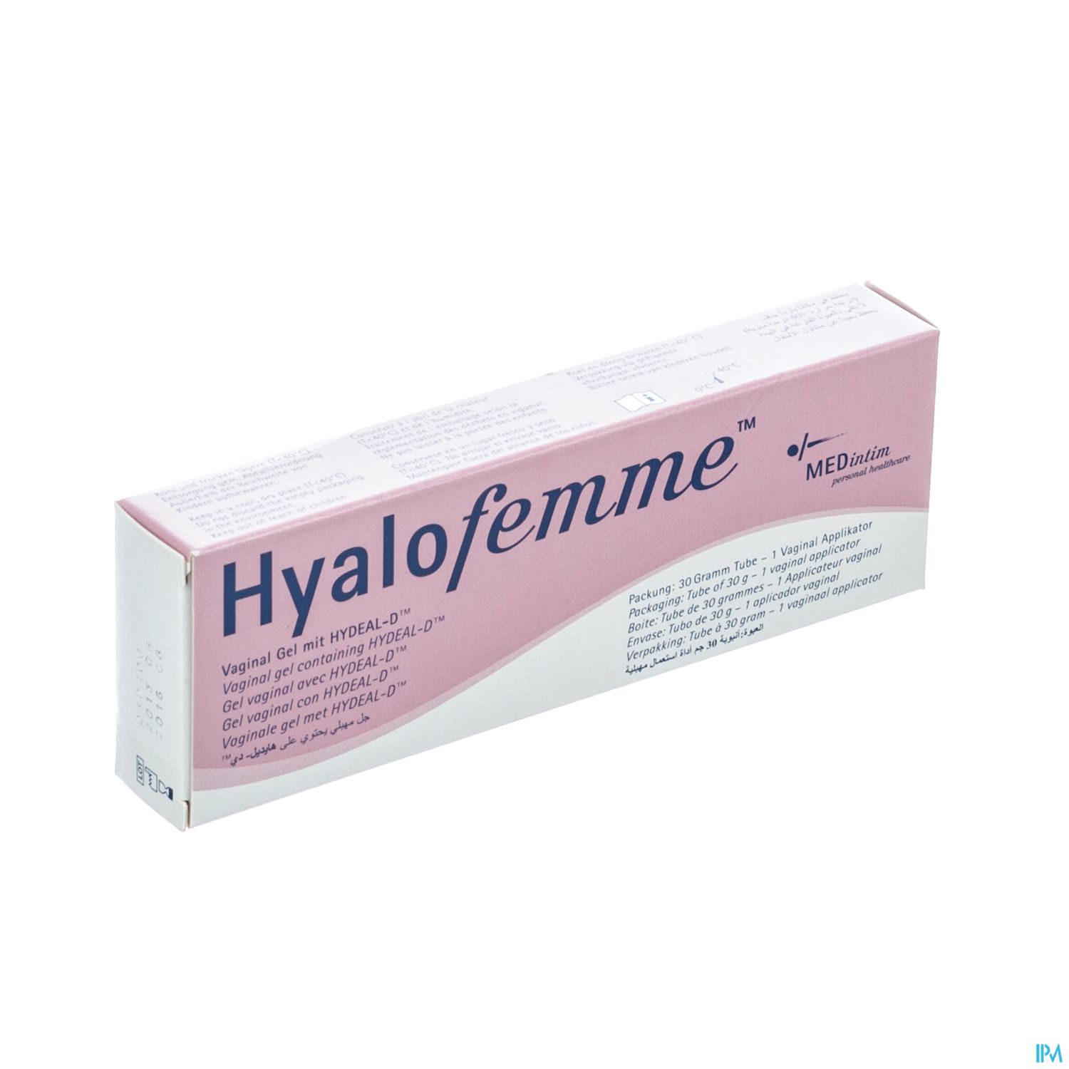 Packshot Hyalofemme Vaginale Gel + Applicator Tube 30g