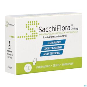 Packshot Sacchiflora 250mg Harde Caps 10 Blister