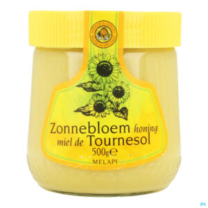 Packshot Melapi Honing Zonnebloem Zacht 500g 5536 Revogan