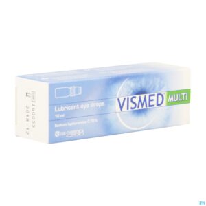 Packshot Vismed Multi Lubrifierende Oogdruppels 0,18% 10ml