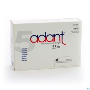 Packshot Adant Opl 1% Inj Intra Articul. 5x2,5ml/3ml Spuit