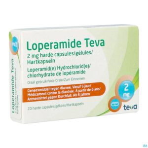 Packshot Loperamide Teva Caps 20 X 2mg