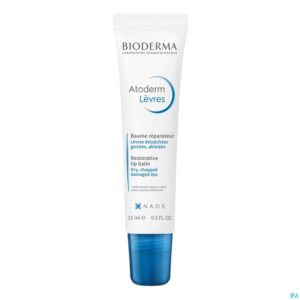 Packshot Bioderma Atoderm Lipbalsem Herstellend Tube 15ml