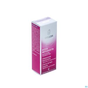 Packshot Weleda Wilde Rozen Nachtcreme Vitalis. Tube 30ml