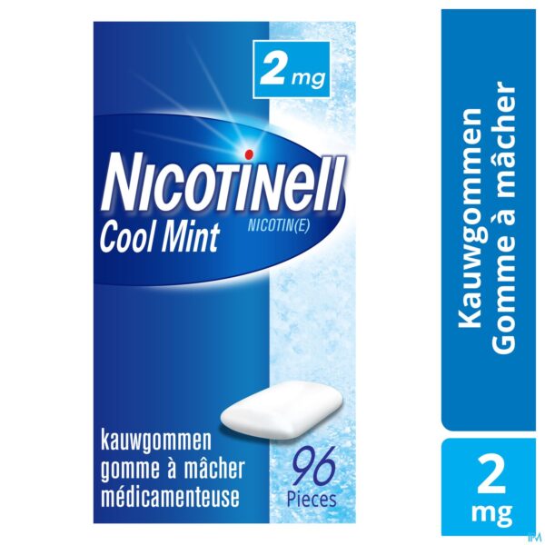 Packshot Nicotinell Cool Mint 2mg Kauwgom 96