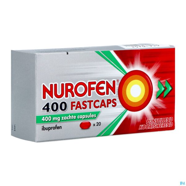 Packshot Nurofen 400 Fastcaps Caps 20x400mg