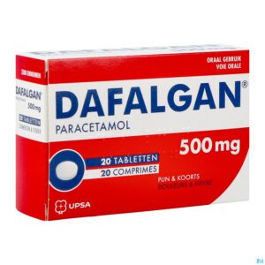 Packshot Dafalgan 500mg Droog Tabl 20