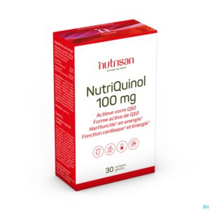 Packshot Nutriquinol 100mg Nf 30 Softgels  Nutrisan