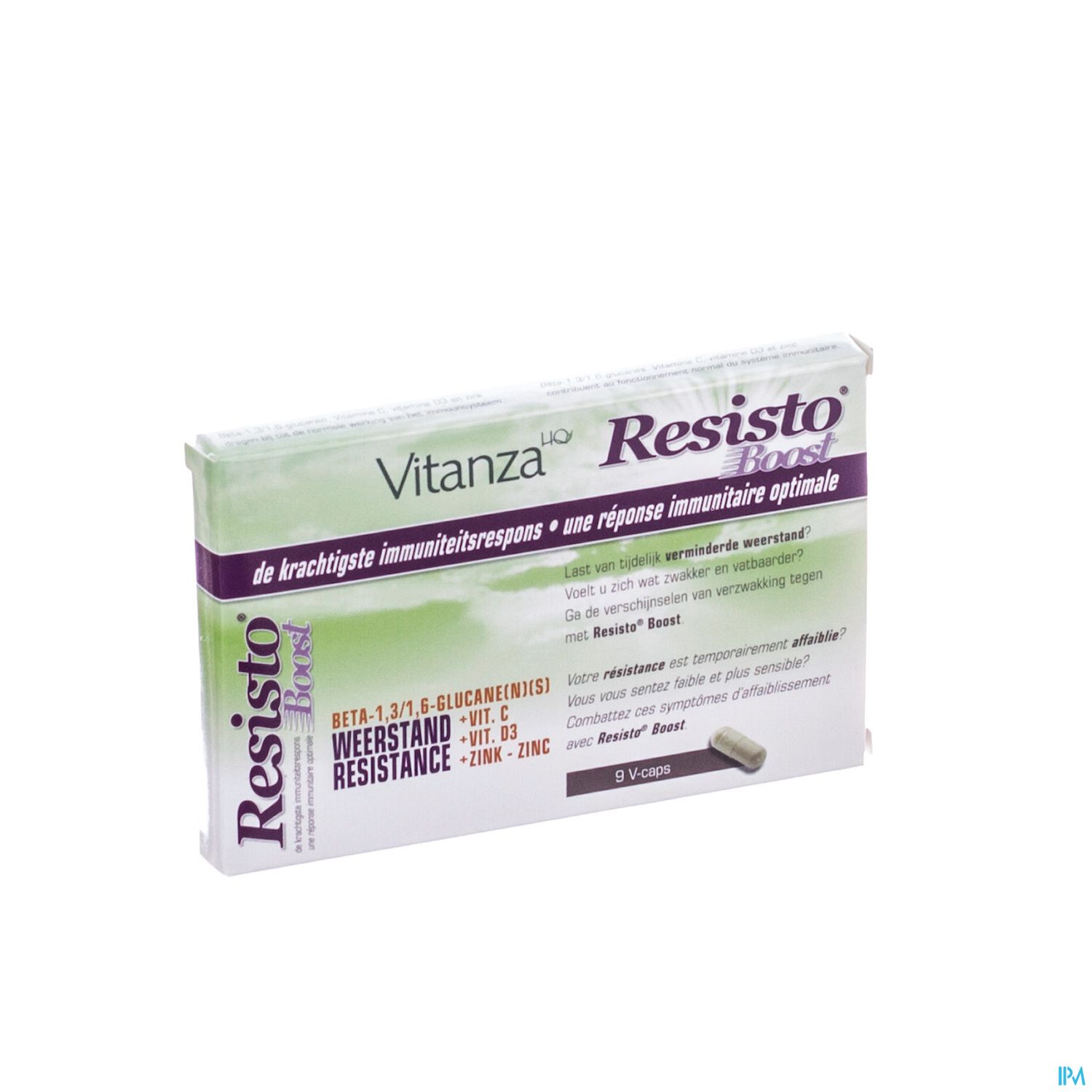 Packshot Vitanza Hq Resisto Boost Blister V-caps 9x450mg