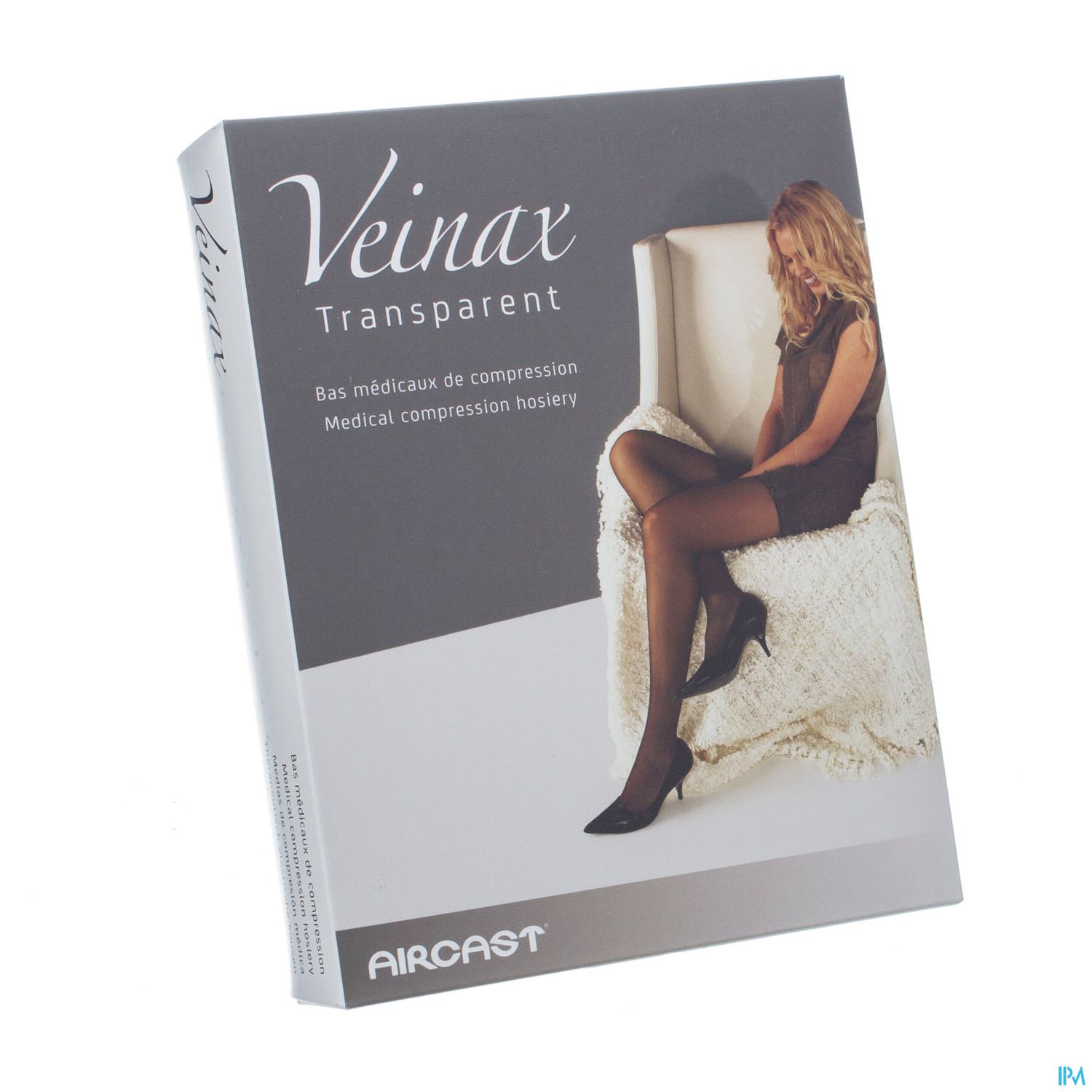 Packshot Veinax Panty Transparant 2 Lang Zwart Maat 4