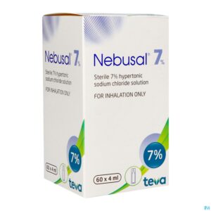 Packshot Nebusal 7% Nacl Amp 60x4ml