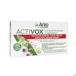 Packshot Activox Keelpijn Zuigtabletten 24