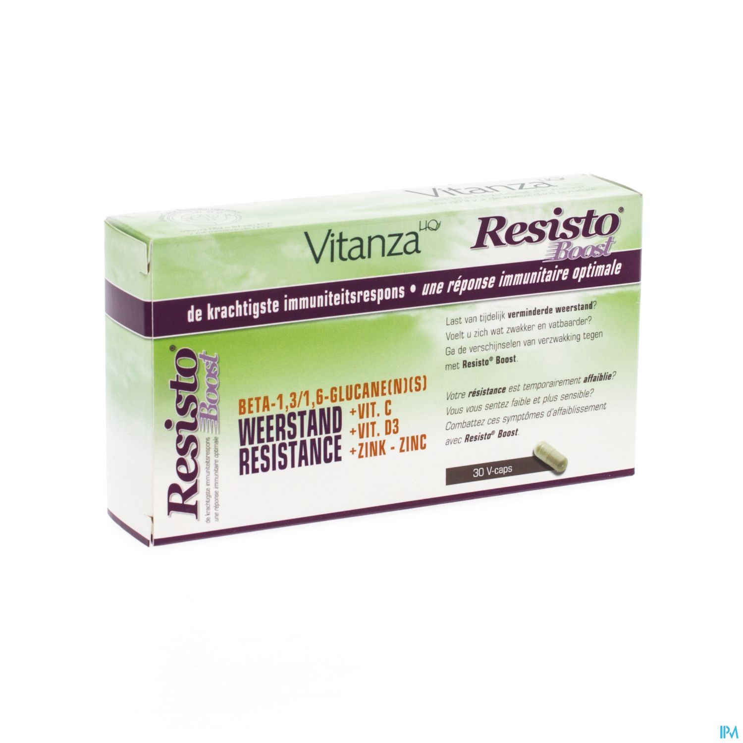 Packshot Vitanza Hq Resisto Boost Blister V-caps 30x450mg