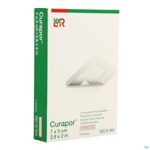 Packshot Curapor Verb Chirurg. Steriel 7cmx 5cm 5 32902