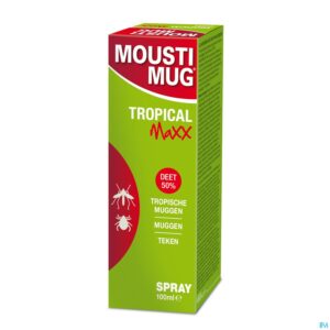 Packshot Moustimug Tropical Maxx 50% Deet Spr 100ml