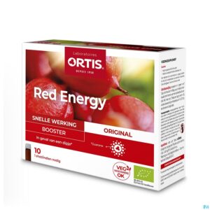 Packshot Ortis Red Energy Bio Alc 10x15ml