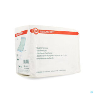 Packshot Noba Absorbent Pad N/ster 10cmx20cm 25 9340925