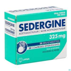 Packshot Sedergine 325mg Bruistabl 20 Nf