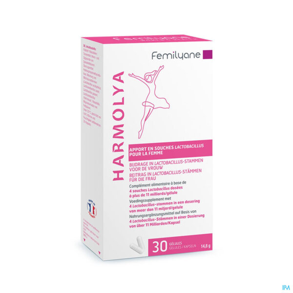 Packshot Harmolya Femilyane Lactobacillus Vrouw Gelul.2x15