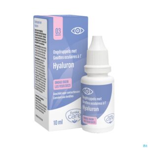 Productshot Eureka Care Oogdruppels Droge Ogen Hyaluron 10ml