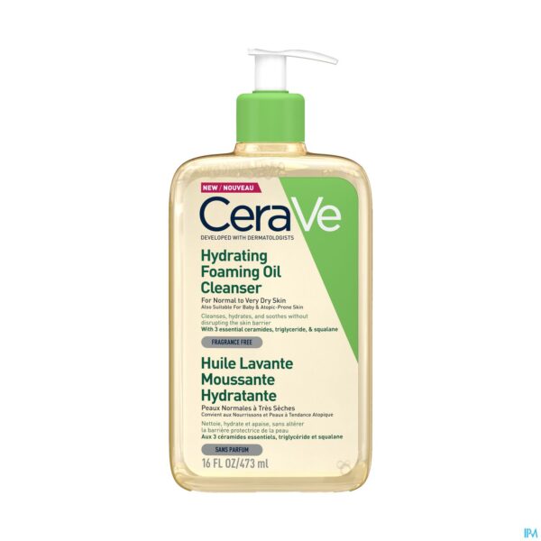 Packshot Cerave Hydraterende Schuimend Reinigingsolie 473ml