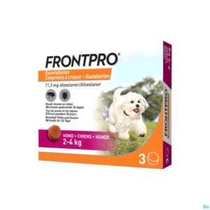 Packshot Frontpro 11mg >2-4kg Hond Kauwtabl 3