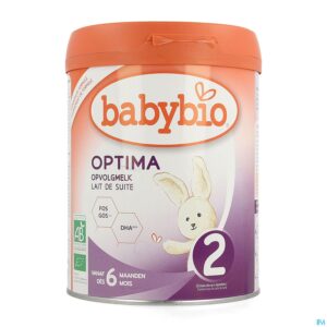 Packshot Babybio Optima 2 Opvolgmelk 800g