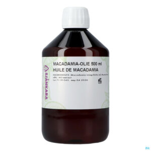 Packshot Sjankara Macadamia Plant. Olie 500ml