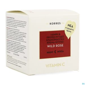 Packshot Korres Kf Wild Rose Nachtcr Advance Repair 40ml