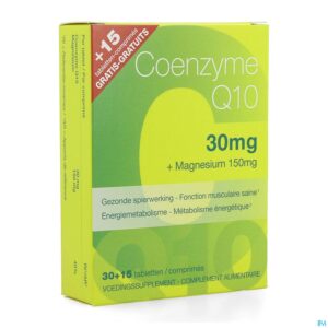 Packshot Coenzyme Q10 30mg+mg Comp 30+comp 15 Grat. Revogan