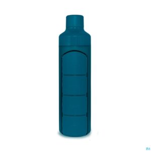 Productshot Yos Water Bottle & Pill Box Daily Bold Blue