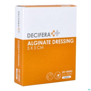 Packshot Decifera Alginate Dressing 5x 5cm 5