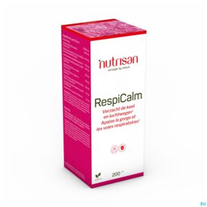 Packshot Respicalm Siroop 200ml Nutrisan