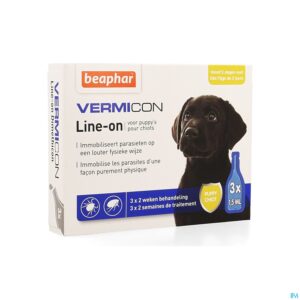 Packshot Beaphar Vermicon Line-on Puppy 3x1,5ml