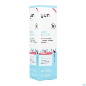 Packshot Yun Bby Prebiotic Lichaam&haar Wasgel 200ml