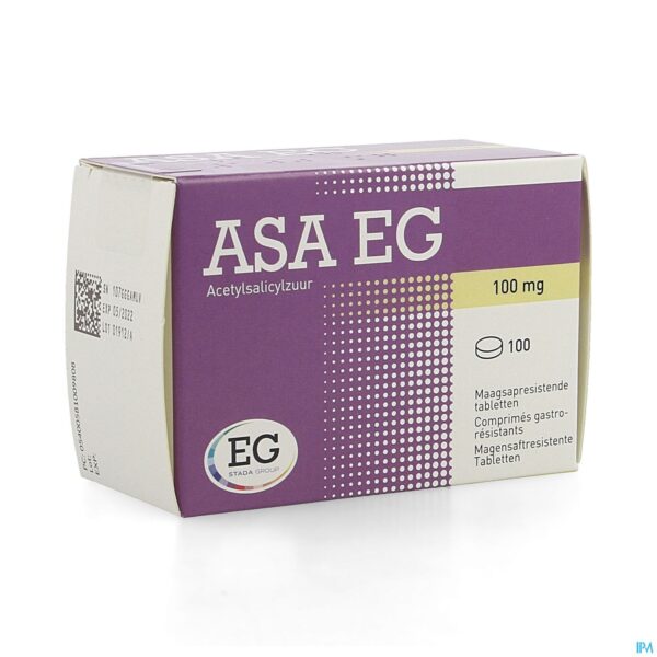 Packshot Asa 100 EG Tabl Maagsapresistent 100X100Mg Blist