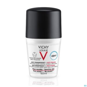 Packshot Vichy Homme Deo A/trans A/stre.prot.48h Roller50ml