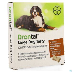 Packshot Drontal Large Dog Tasty 525/504/175mg Comp 1x2