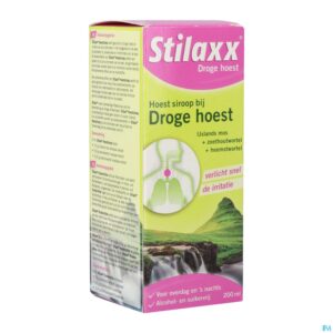 Packshot Stilaxx Droge Hoestsiroop 200ml