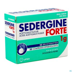 Packshot Sedergine Forte 1g Bruistabletten 20