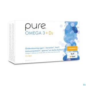 Packshot Pure Omega 3 + D3 Softgels 30