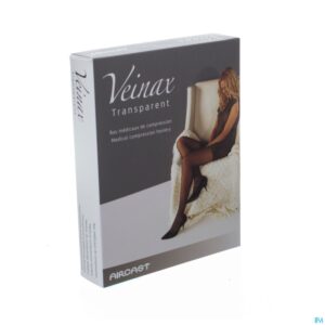 Packshot Veinax Hold-ups Transparant 2 Lang Zwart Maat 2