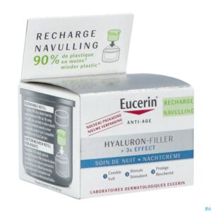 Packshot Eucerin Hyaluron-filler X3 Nachtcreme Navul. 50ml