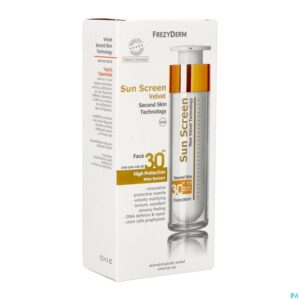 Packshot Sunscreen Velvet Face Spf 30 Frezyderm 50ml