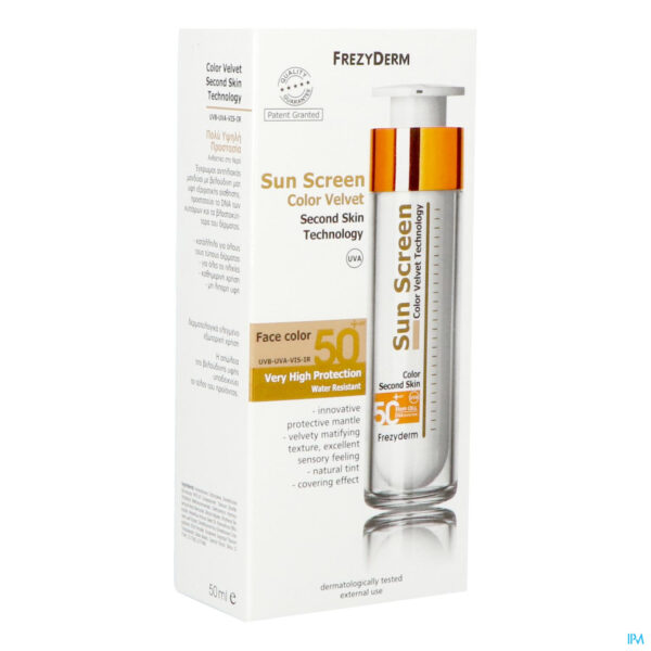 Packshot Frezyderm Sunscreen Velvet Color Face Spf50+50ml