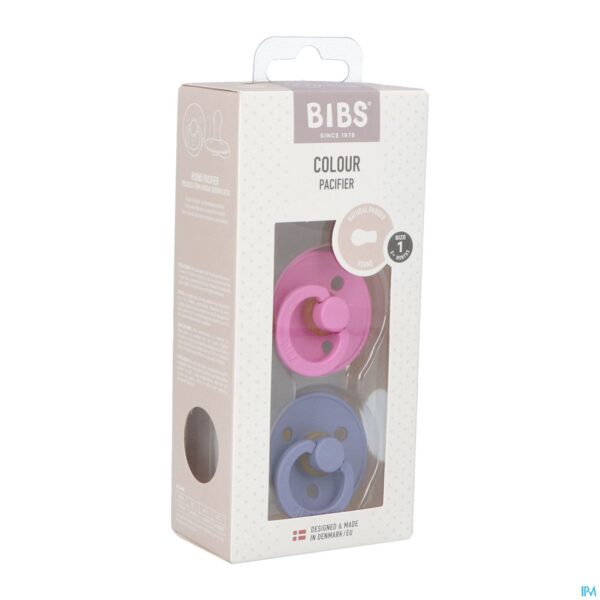 Packshot Bibs 1 Fopspeen Duo Bubblegum/peri