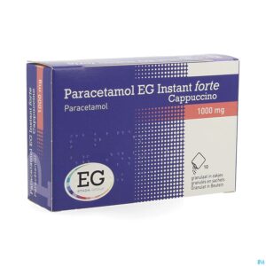 Packshot Paracetamol EG Inst.Forte 1G Cappuccino   Zakje 10