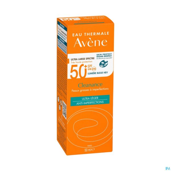 Packshot Avene Zon Spf50+ Cleanance 50ml